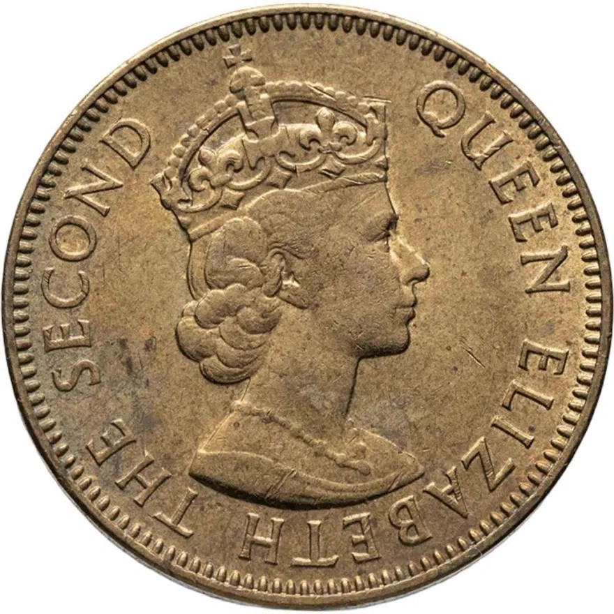 Ямайка 1/2 пенни (half penny) 1962, реверс