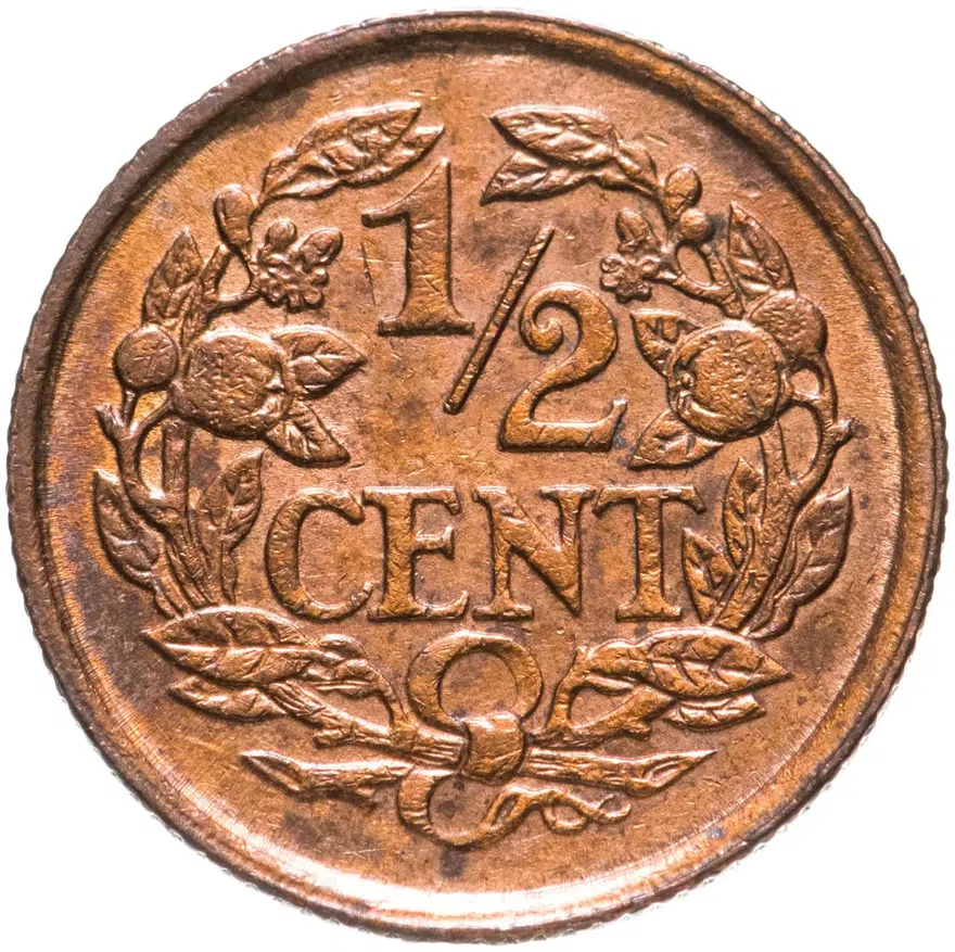 Нидерланды 1/2 цента (cent) 1938