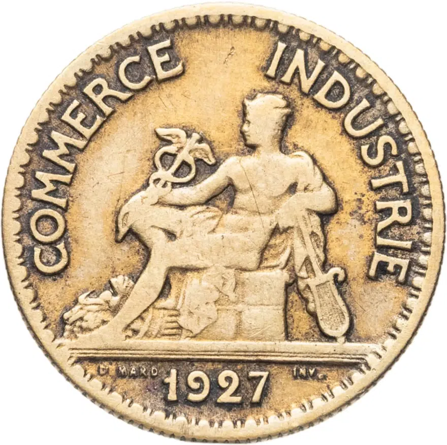Франция 50 сантимов (centimes) 1927, реверс