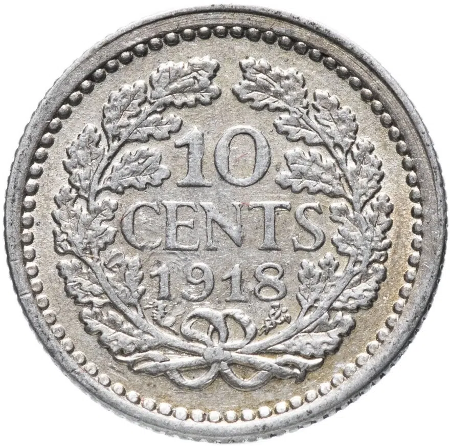 Нидерланды 10 центов (cents) 1918