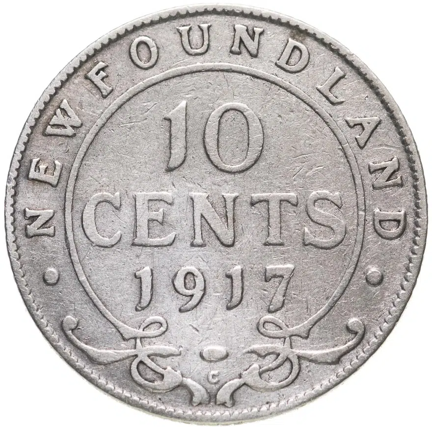Ньюфаундленд 10 центов (cents) 1917