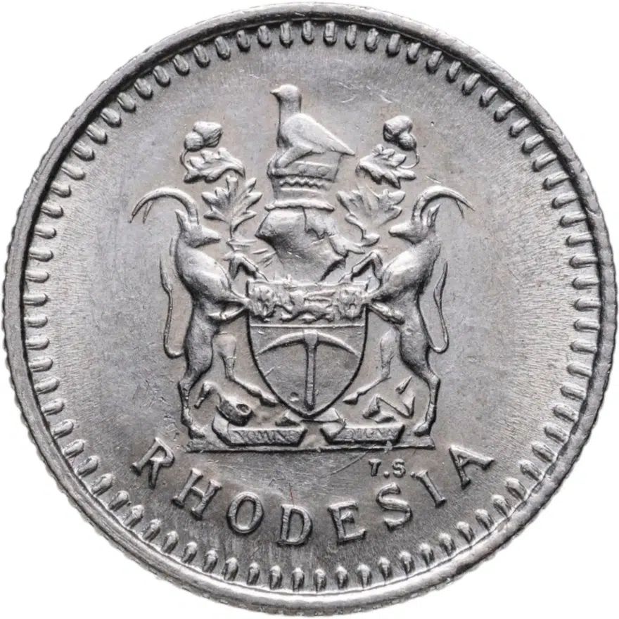 Родезия 5 центов (cents) 1975, реверс
