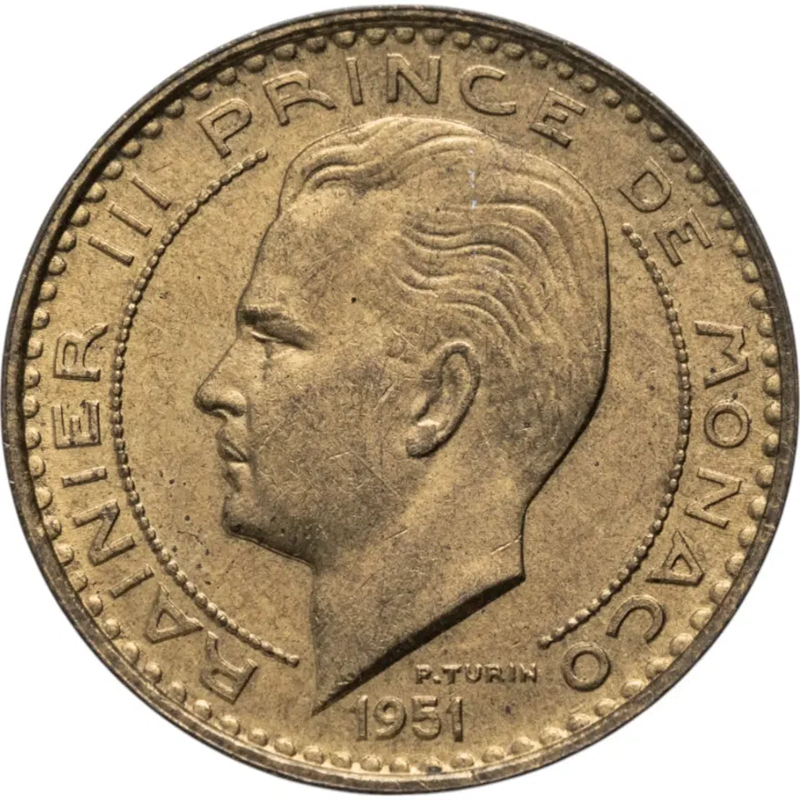 Монако 10 франков (francs) 1951