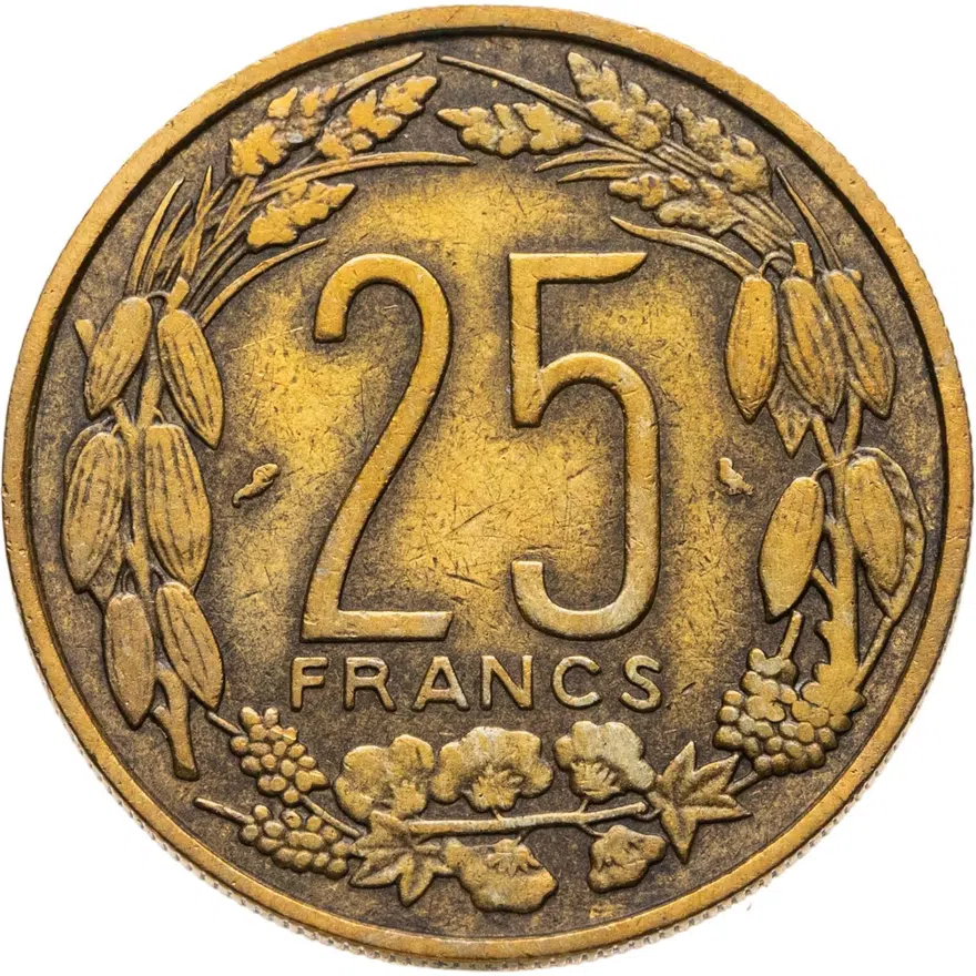 Экваториальная Африка и Камерун 25 франков (francs) 1962