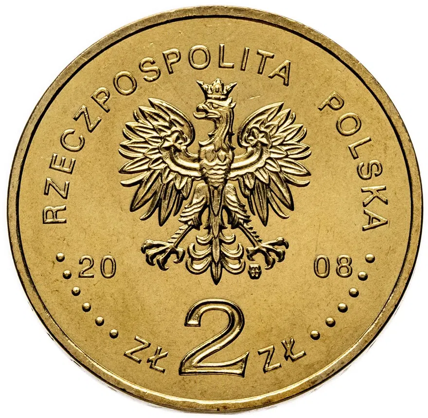 Польша 2 злотых (zlote) 2008  65 лет восстанию в Варшавском гетто, реверс