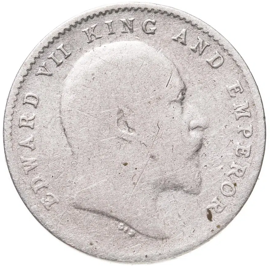 Индия (Британская) 2 анны (annas) 1905, реверс