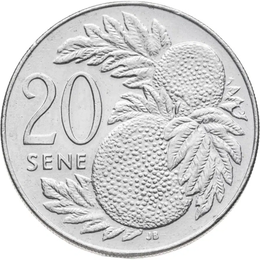 Самоа 20 сене (sene) 1993, аверс