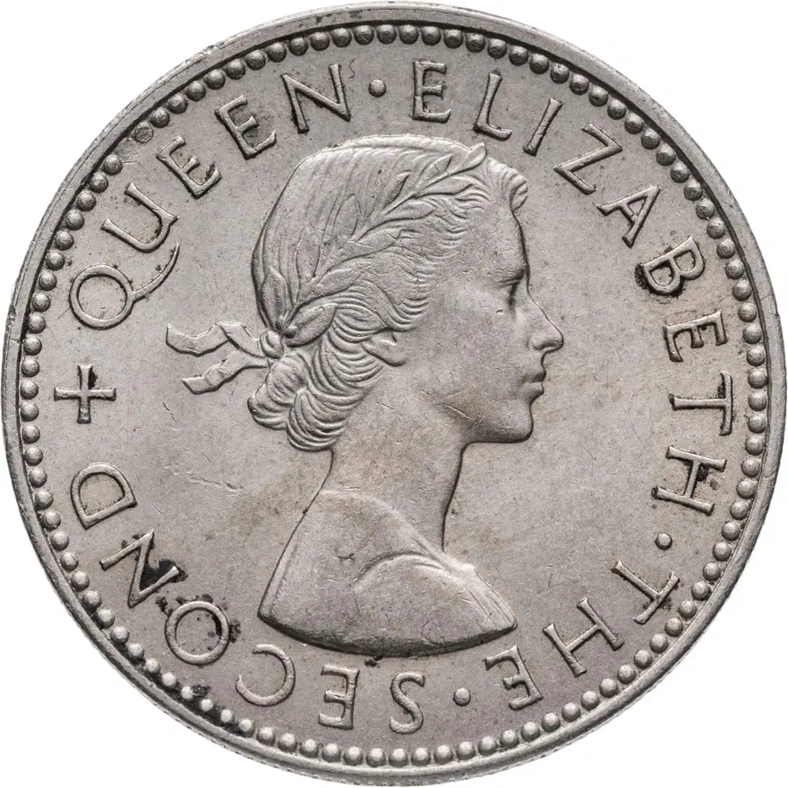 Новая Зеландия 1 шиллинг (shilling) 1959, реверс