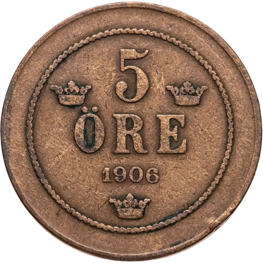 Швеция 5 эре (ore) 1906
