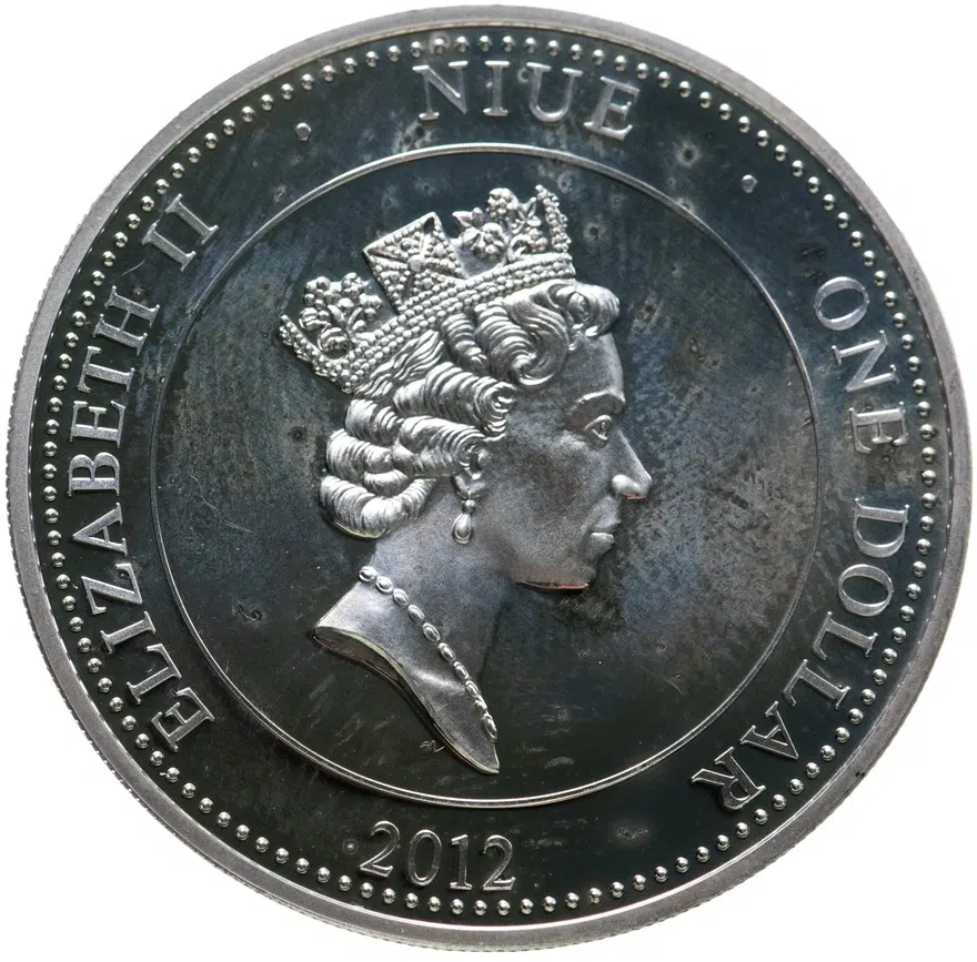 Ниуэ 1 доллар (dollar) 2011  Норильск, с сертификатом в футляре, реверс