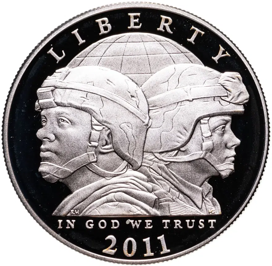 США 1 доллар (dollar) 2011 "Армия США" с сертификатом