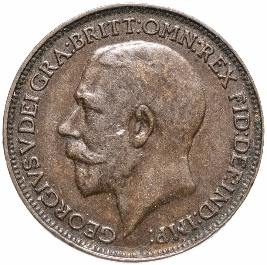 Великобритания 1 фартинг (farthing) 1925, аверс