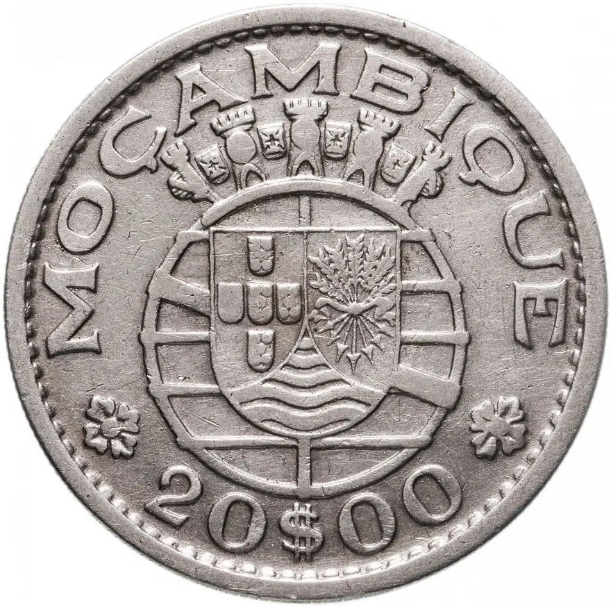 Мозамбик 20 эскудо 1952, реверс