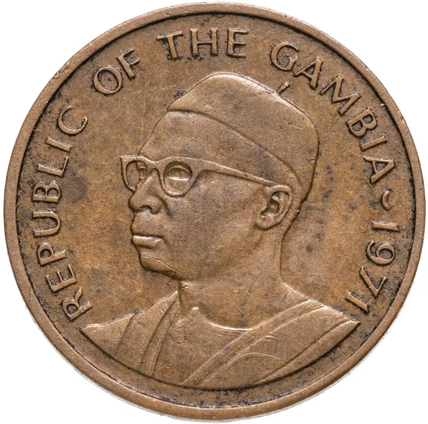 Гамбия 5 бутутов (bututs) 1971, реверс