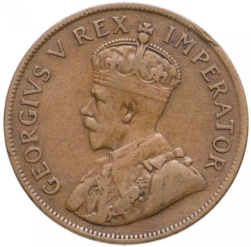 ЮАР 1 пенни 1929, реверс