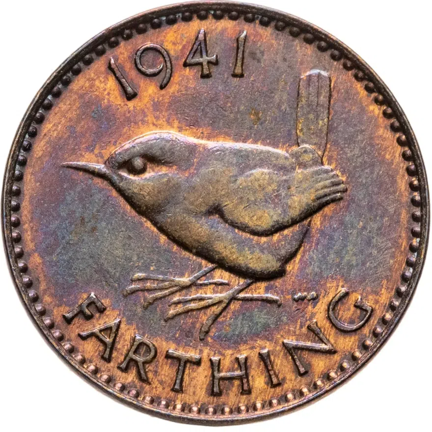 Великобритания 1 фартинг (farthing) 1941, реверс