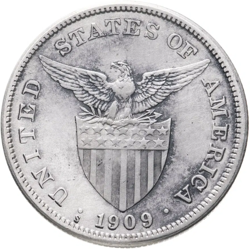 Филиппины 1 песо (peso) 1909, реверс