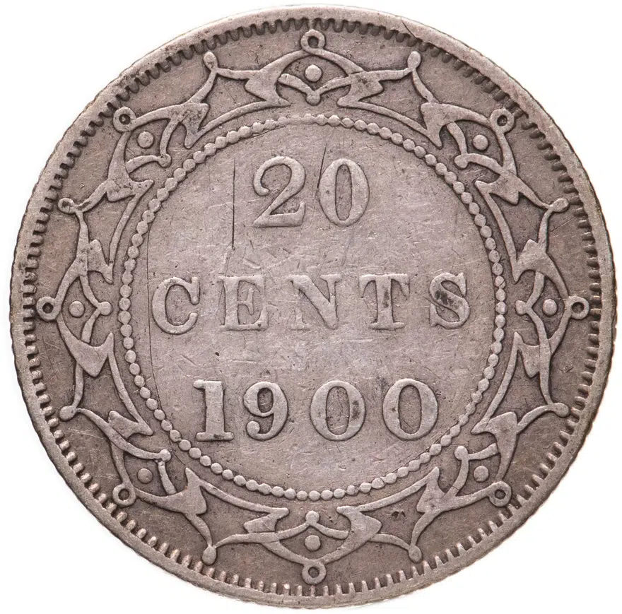Ньюфаундленд 20 центов (cents) 1900, реверс