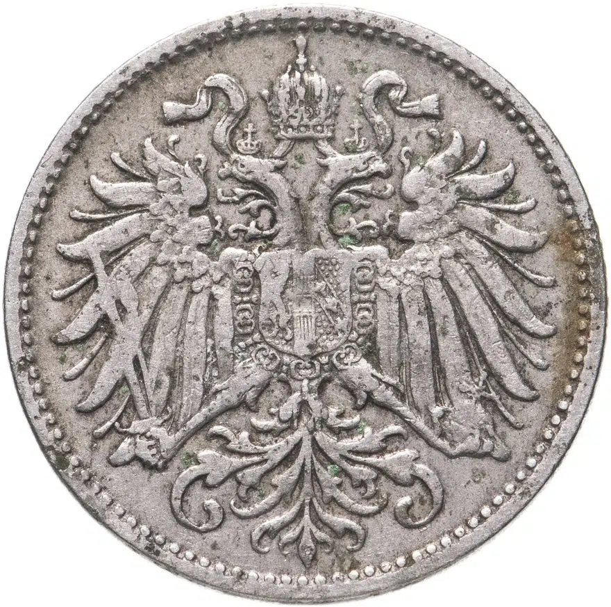 Австрия 10 геллеров (heller) 1893, аверс