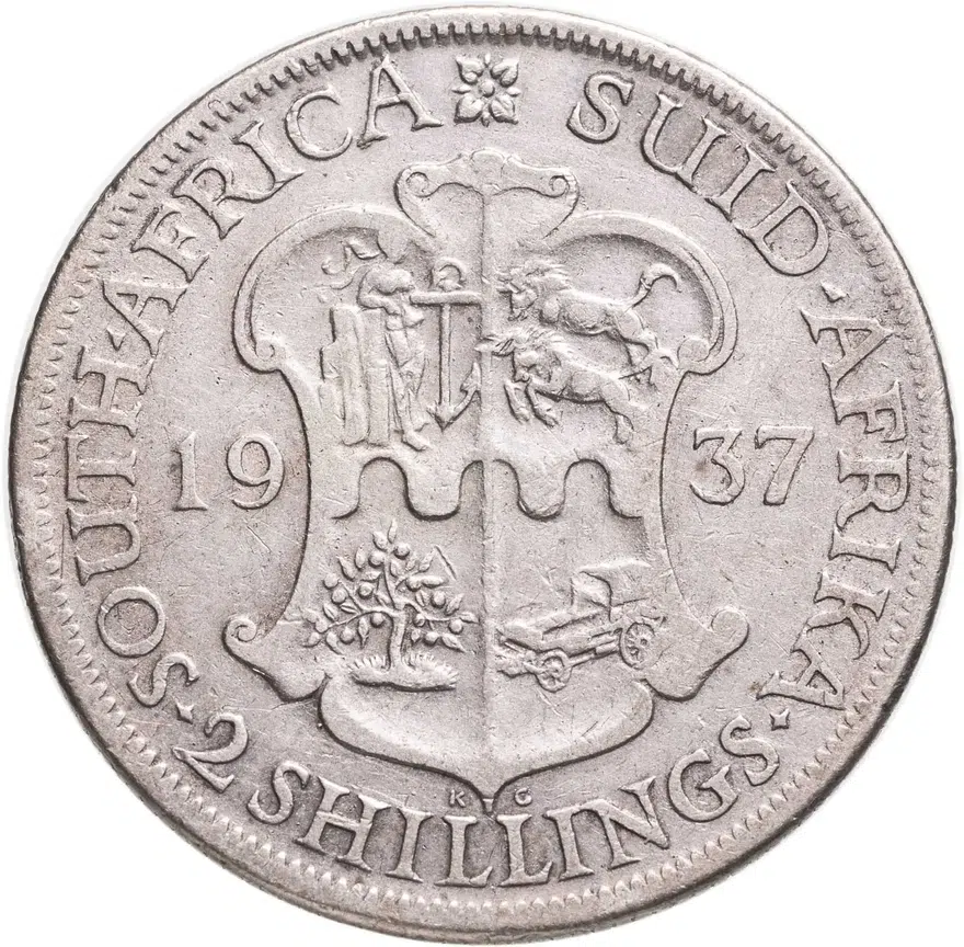 ЮАР 2 шиллинга (флорин, shillings) 1937