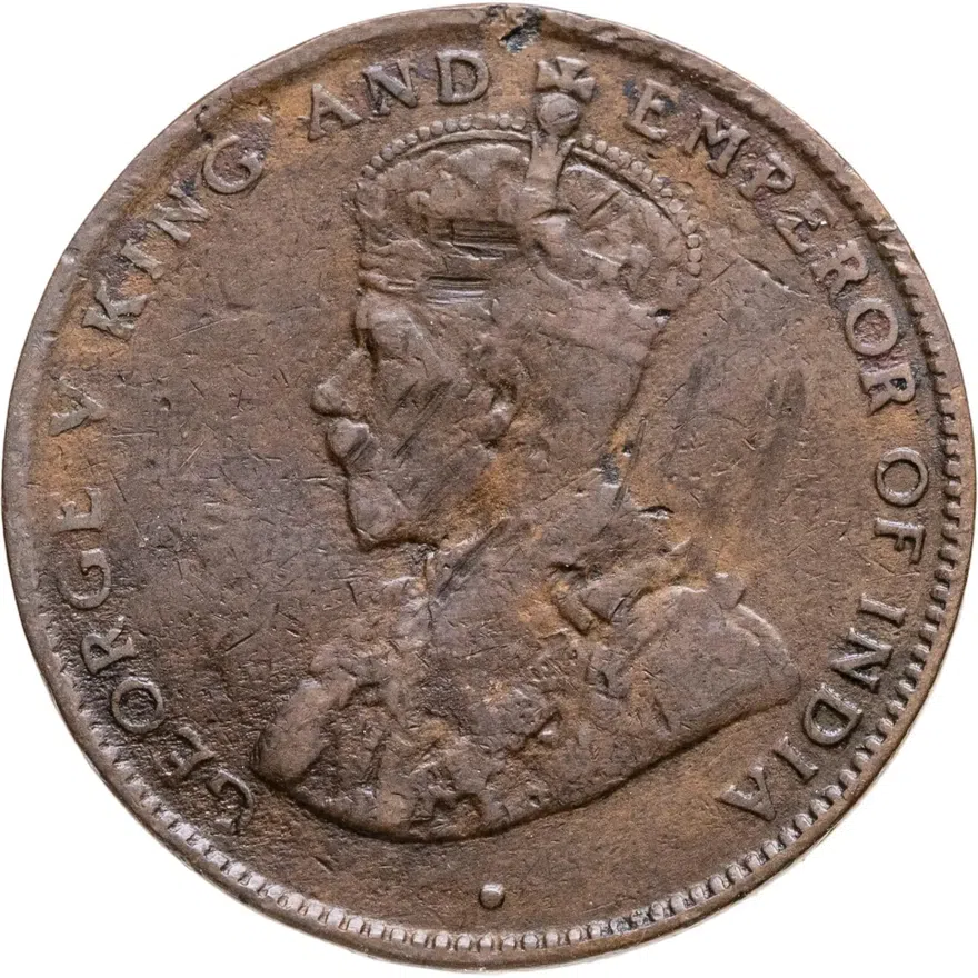 Маврикий 2 цента (cents) 1917, реверс