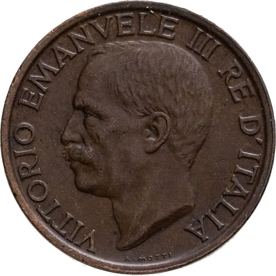 Италия 10 чентезимо (centesimi) 1920, аверс