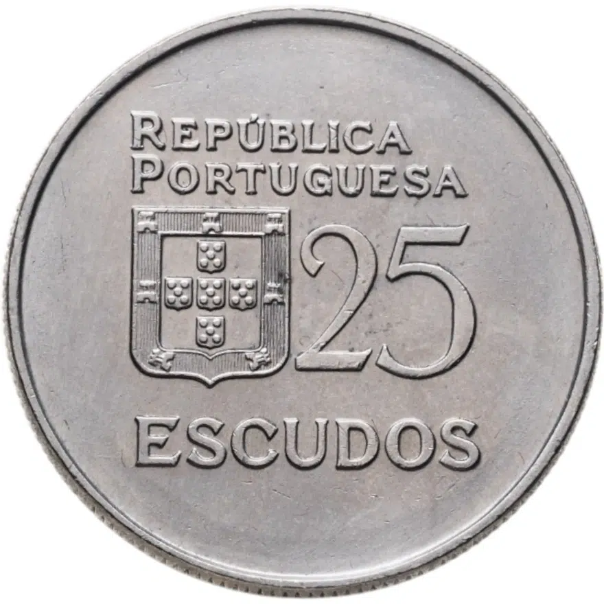 Португалия 25 эскудо (escudos) 1982, аверс