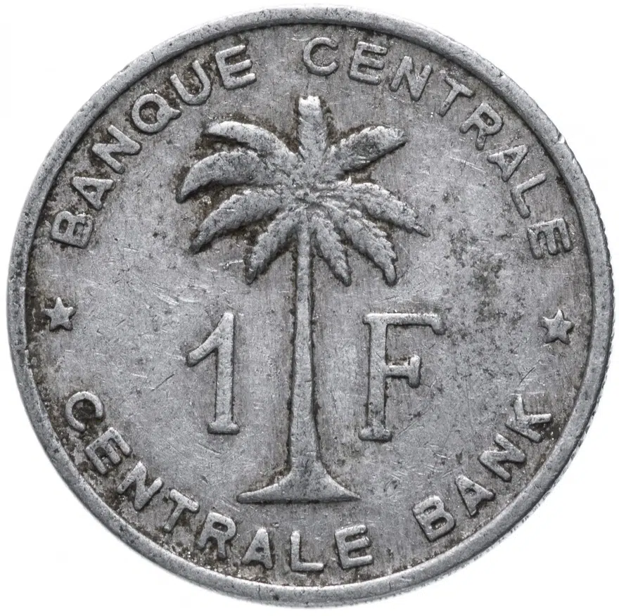 Бельгийское Конго  1 франк (franc) 1959