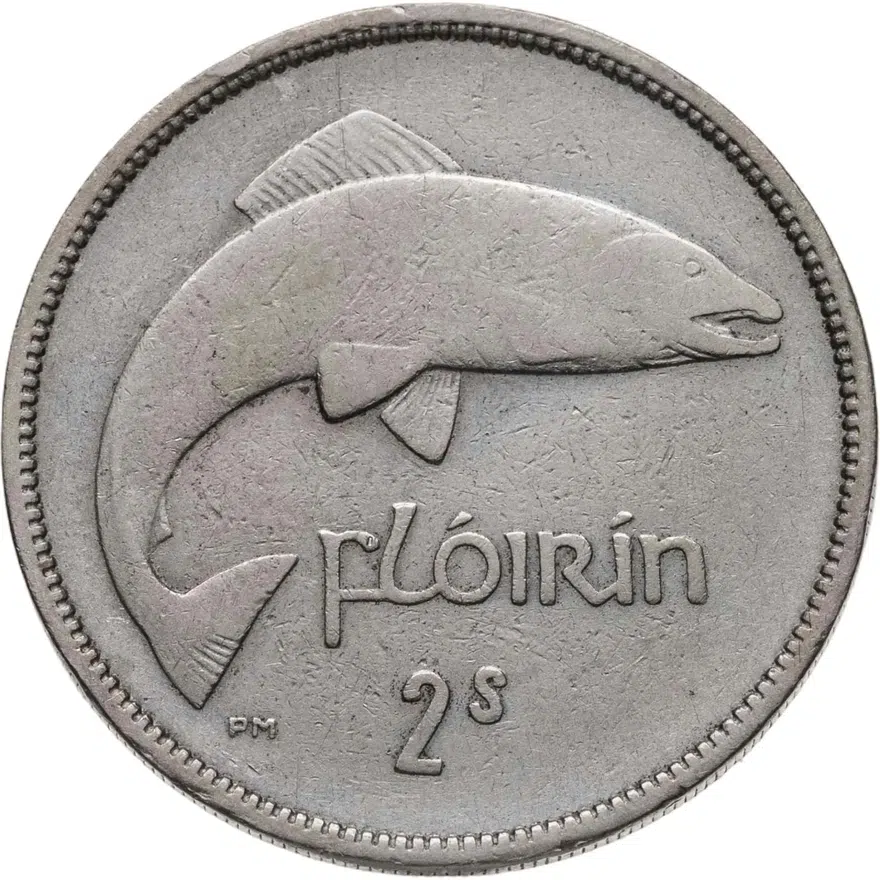 Ирландия 2 шиллинга (флорин, shillings) 1954