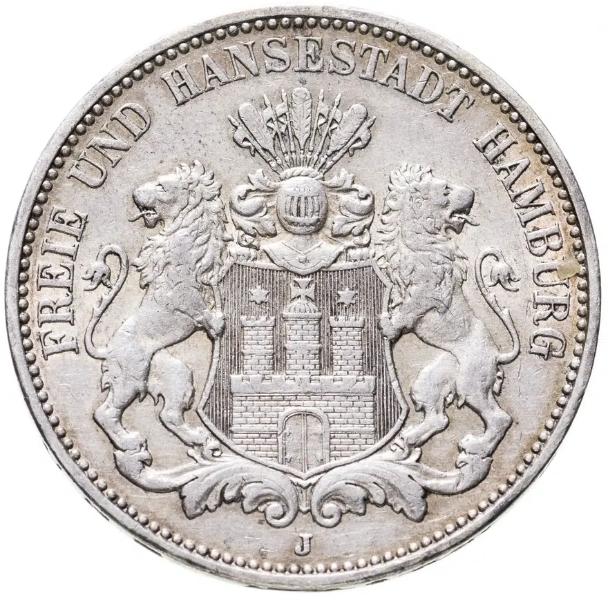 Германия (Империя) 3 марки (mark) 1909