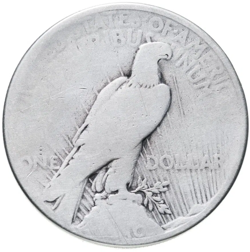 США 1 доллар (dollar) 1934  Peace Dollar (мирный доллар) без обозначения монетного двора, реверс