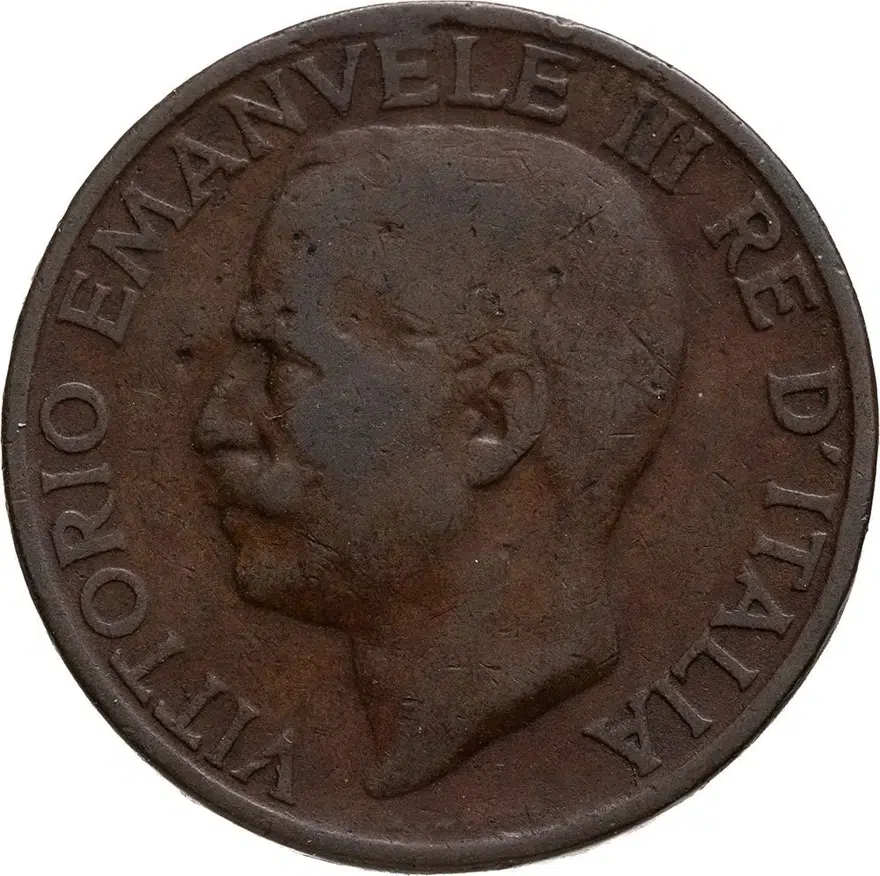 Италия 10 чентезимо (centesimi) 1923, аверс
