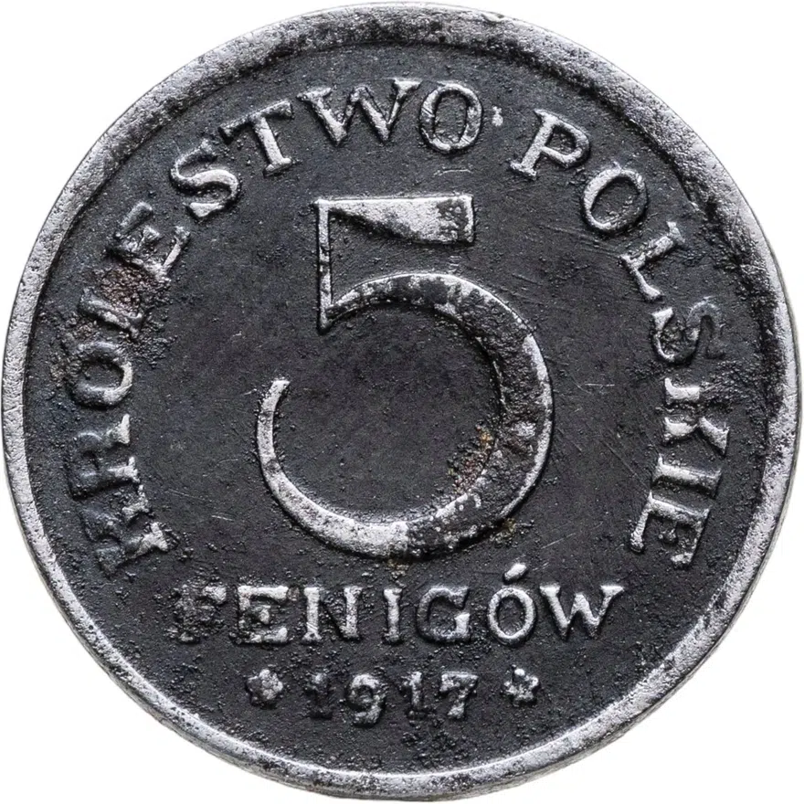 Польша 5 фенигов (fenigow) 1917, аверс