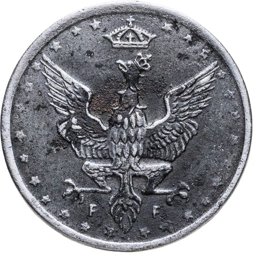 Польша 5 фенигов (fenigow) 1917, реверс