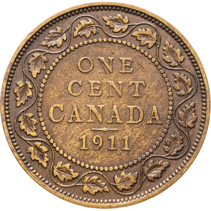 Канада 1 цент (cent) 1911, реверс