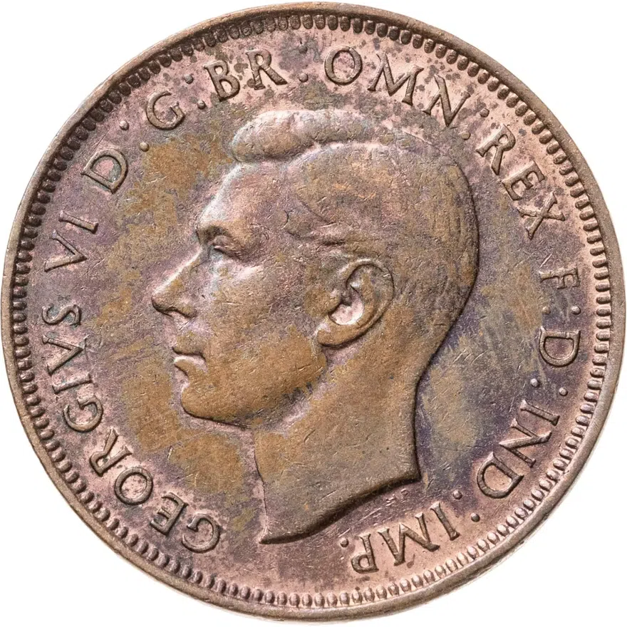 Австралия 1/2 пенни (penny) 1938, реверс