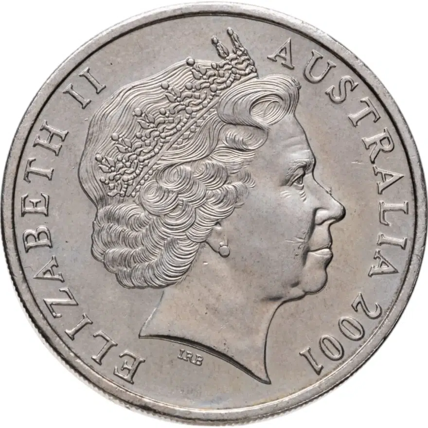 Австралия 20 центов (cents) 2001  Столетие Федерации - Квинсленд, реверс