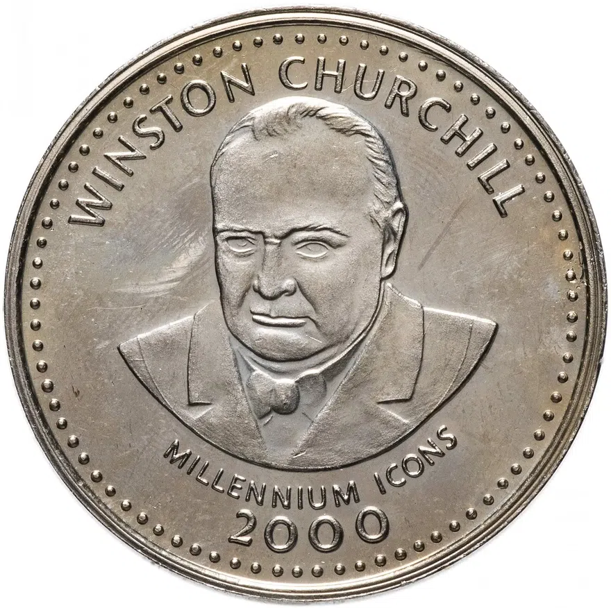 Сомали 25 шиллингов (shillings) 2000 "Миллениум - Уинстон Черчилль"