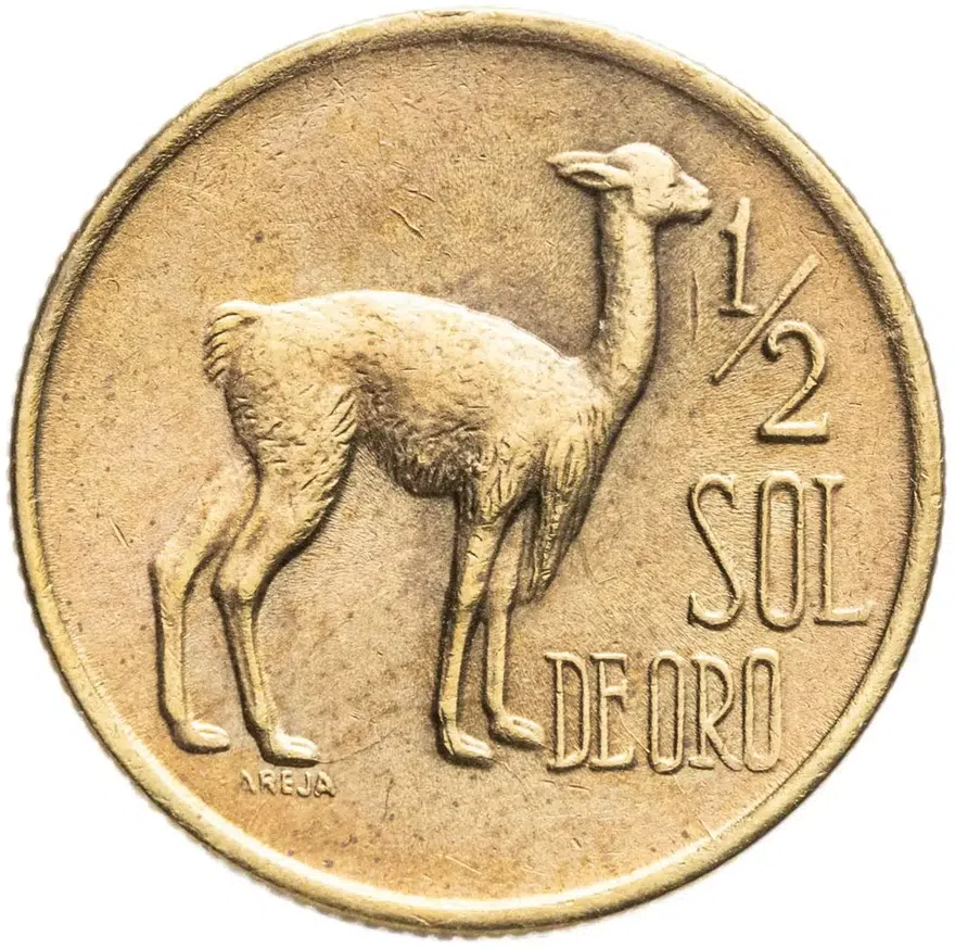 Перу 1/2 соля (sol) 1974, аверс