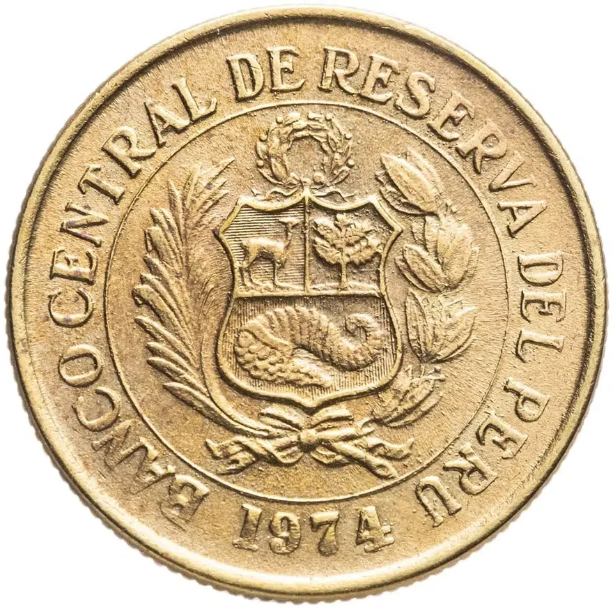 Перу 1/2 соля (sol) 1974, реверс