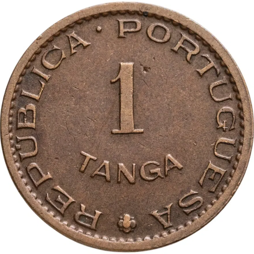 Индия (Португальская) 1 танга (tanga) 1952, реверс