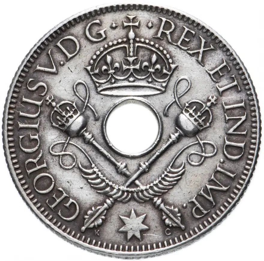 Новая Гвинея 1 шиллинг 1935 V, аверс