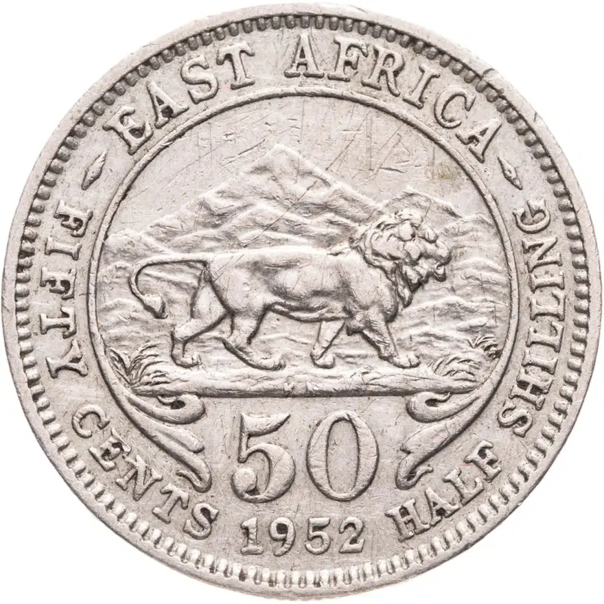 Британская Восточная Африка 50 центов (cents) 1952, аверс