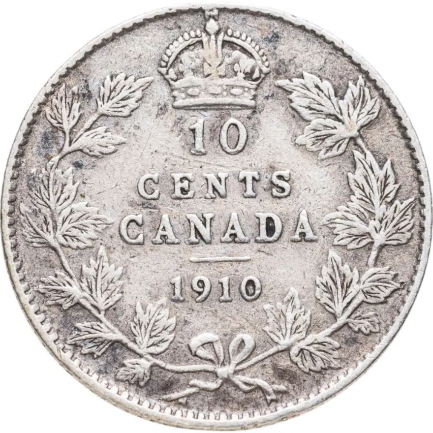 Канада 10 центов (cents) 1910