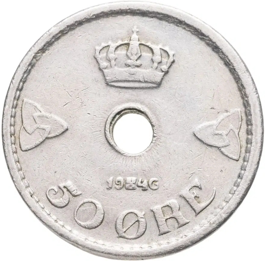 Норвегия 50 эре (ore) 1946