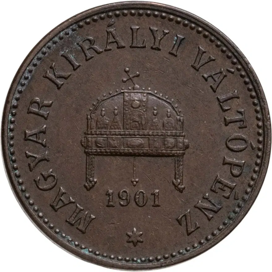 Венгрия 2 филлера (filler) 1901, реверс