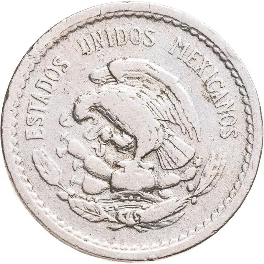Мексика 5 сентаво (centavos) 1938, реверс