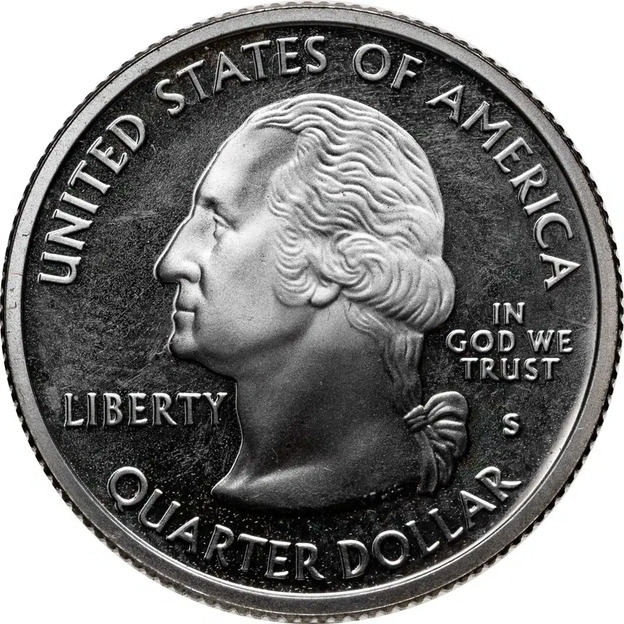 США 25 центов (квотер, 1/4 доллара, quarter dollar) 2004 S Техас (Texas) серебро, реверс