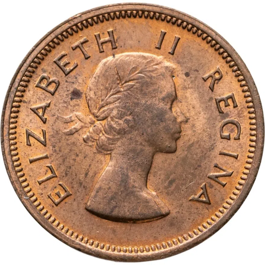 ЮАР 1/4 пенни (penny) 1956, реверс