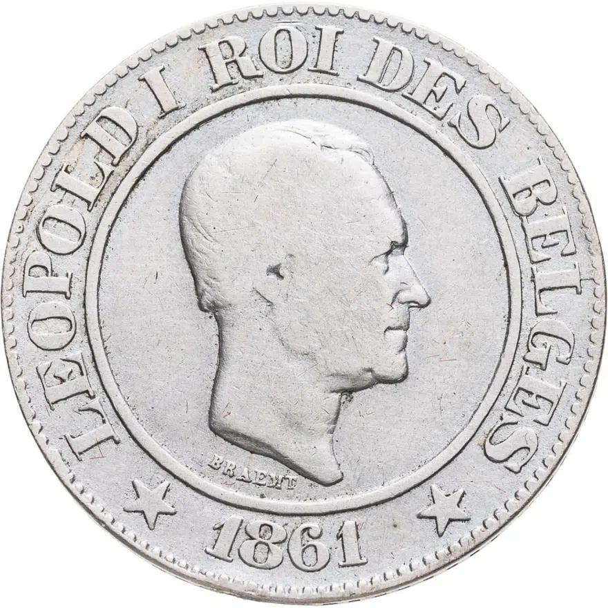 Бельгия 20 сантимов (centimes) 1861
